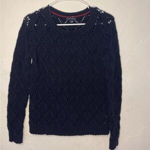 Navy mesh top. Thick material